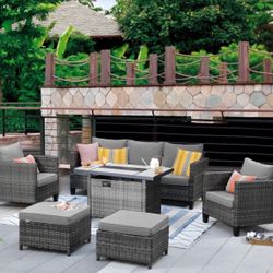 Brand New Patio Outdoor Furniture Set With Fire Pit 