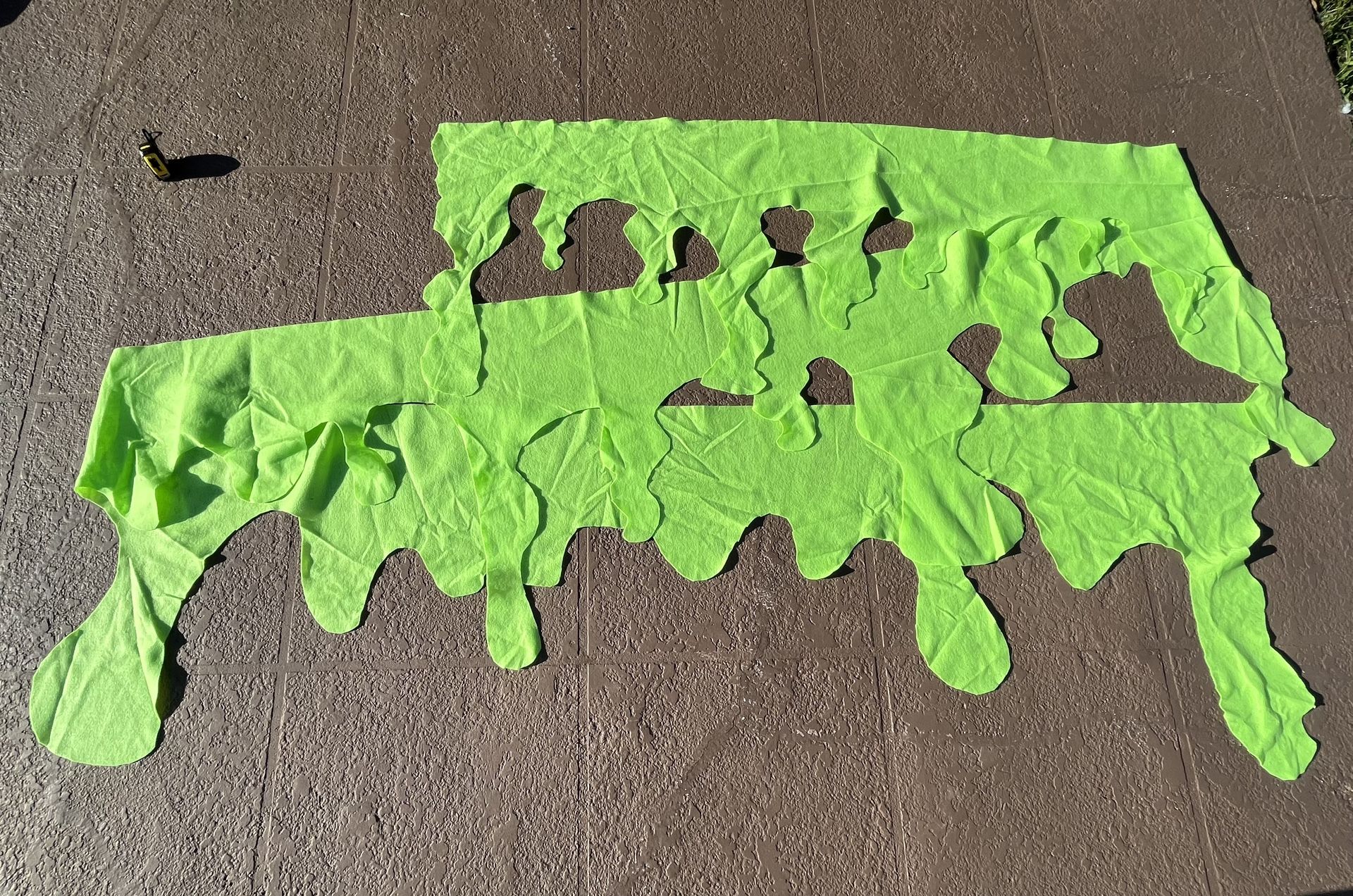 Felt Green Slime Halloween Decoration, over 25’ long, or use for fabric