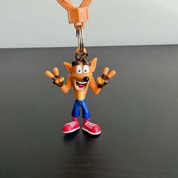 Crash Bandicoot Toy Figure Keychain Backpack Clip Victory Pose Collectible