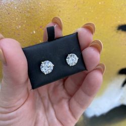 14k LAB DIAMOND EARRINGS 