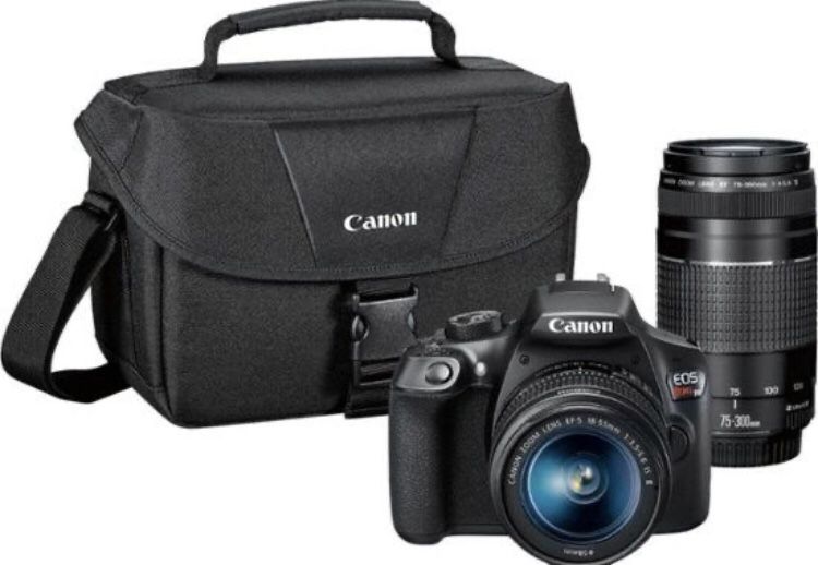 Canon Digital SLR Camera Kit [EOS Rebel T6] with EF-S 18-55mm and EF 75-300mm Zoom Lenses