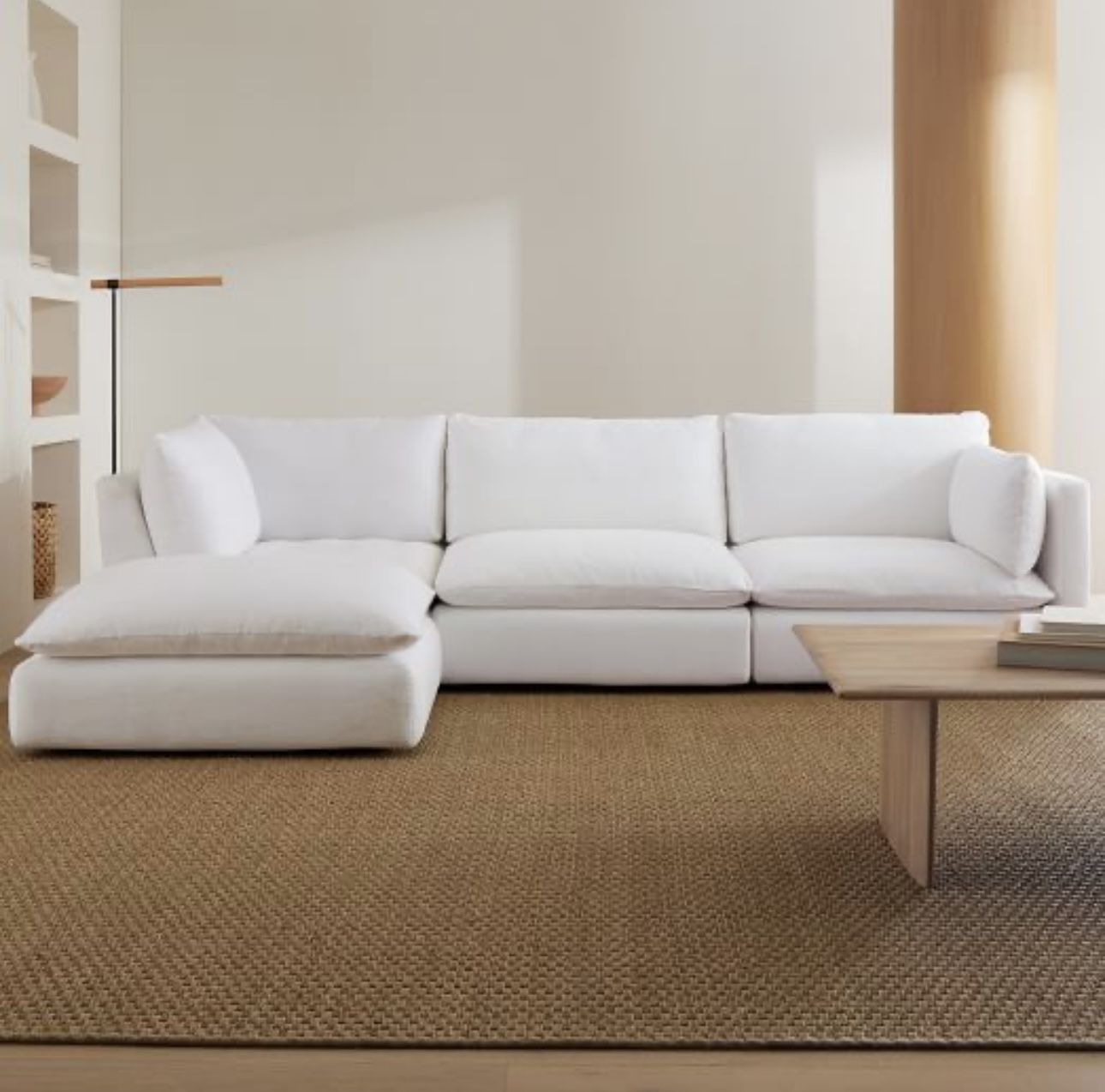 White West Elm Couch - 4 Piece Sectional - Great Condition - Bought For $5000