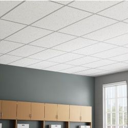 ☀️#4606 2 ft. x 4 ft. Radar White Square Edge Lay-In Ceiling Tile, case of 8 (64 sq. ft)