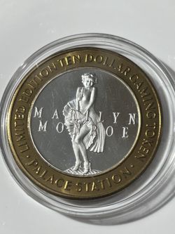 Marilyn Monroe  .999  Silver Casino Token