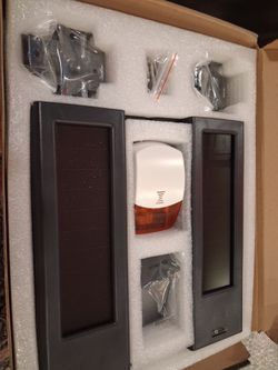 Solar and wireless peri.eter alarm system  outdoor
