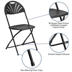 Black Heavy Duty Party Chairs New In Box Pack Of 10 