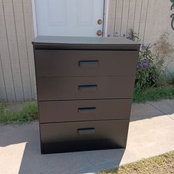 Small Black Dresser  45".5H x 29"W x 16"D