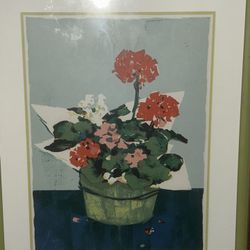 Andrew shunney lithograph geranium