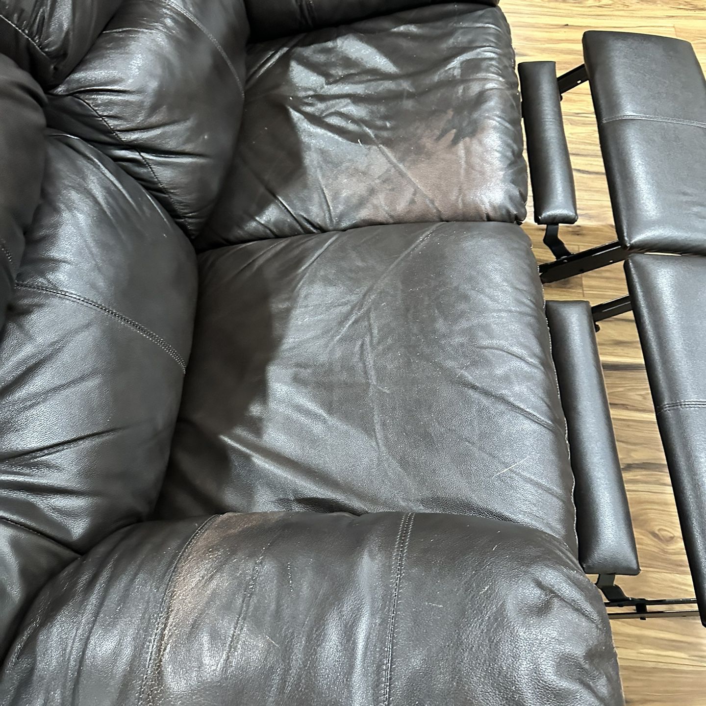 Three  Seater Reckiner + Two Seater Leather Recliner
