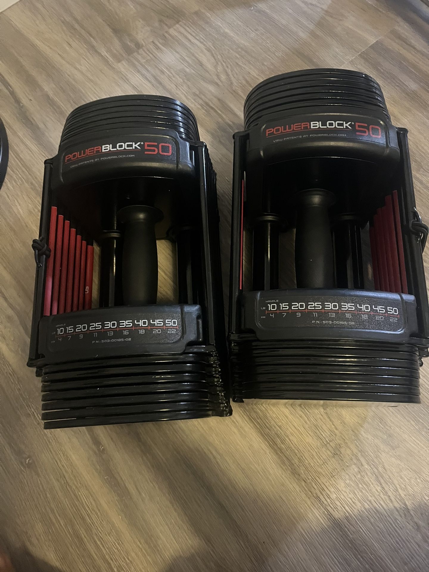 Power lock Adjustable Dumbbells 50lbs