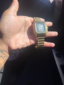 Cartier skeleton gold