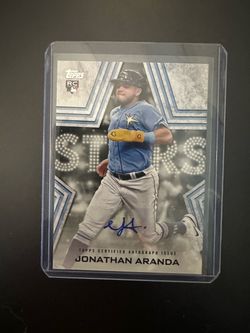 Jonathan Aranda Topps RC Certified Autograph Card