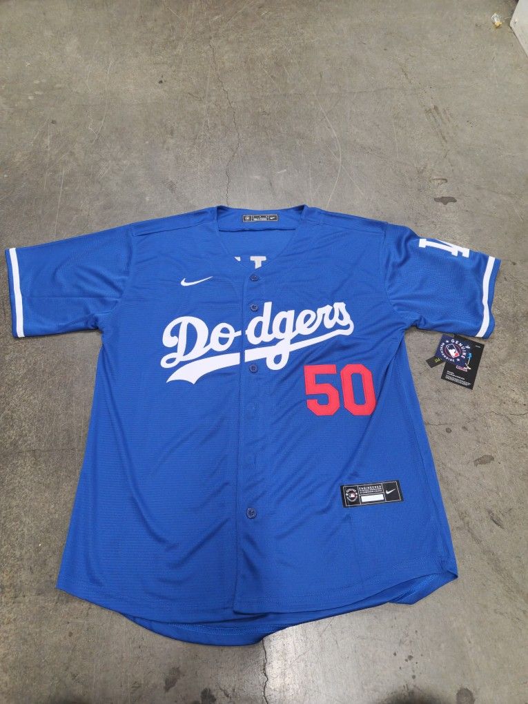 Los Angeles Dodgers Betts #50 Alternate Blue Jersey M L XL