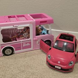 Barbie Camper With  CAR & 5 Dolls Included!