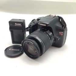 Canon EOS Rebel T3 DSLR Camera Black w/EF-S 18-55mm Lens, Battery & Charger