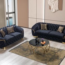 Lupino Velvet Sofa & Loveseat Brand New ,Free delivery same day 