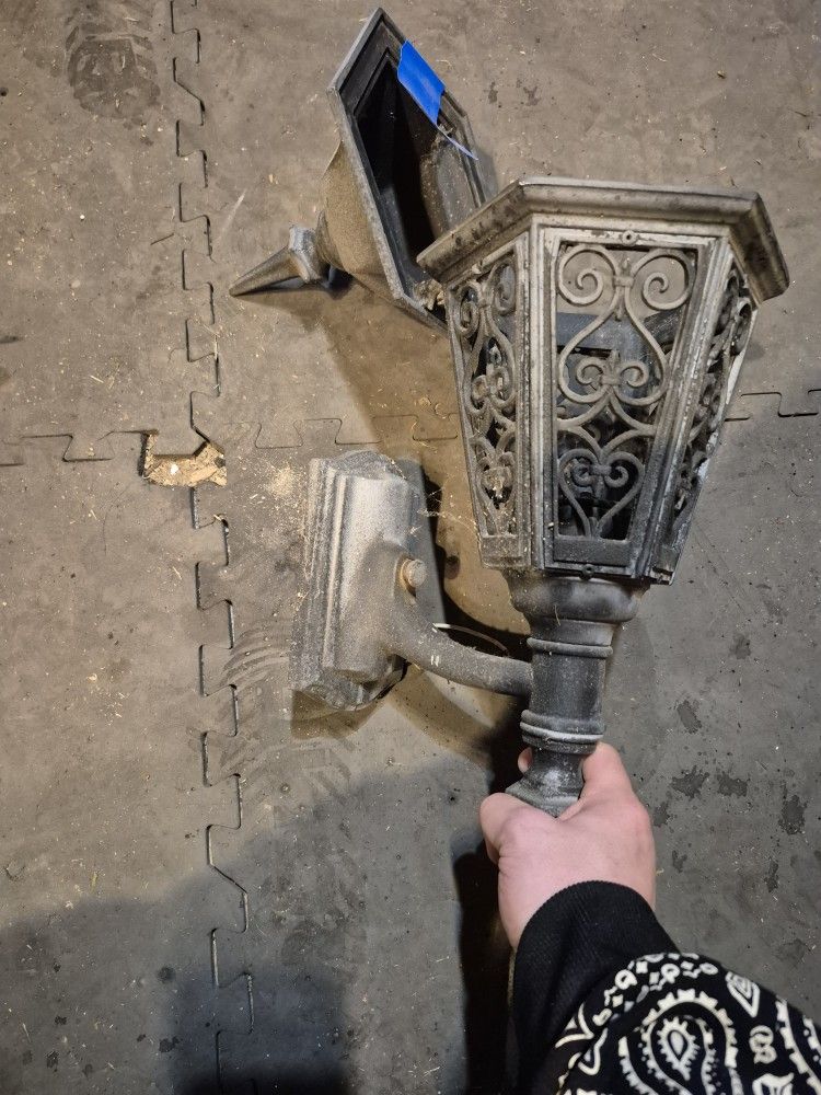 Set Of 4 Outside Rustic Lights. Hardwire