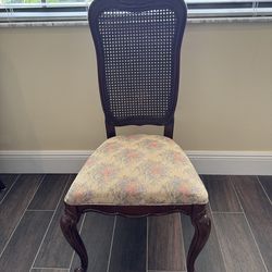 Set of 6 Vintage Solid Wood Dining Chairs