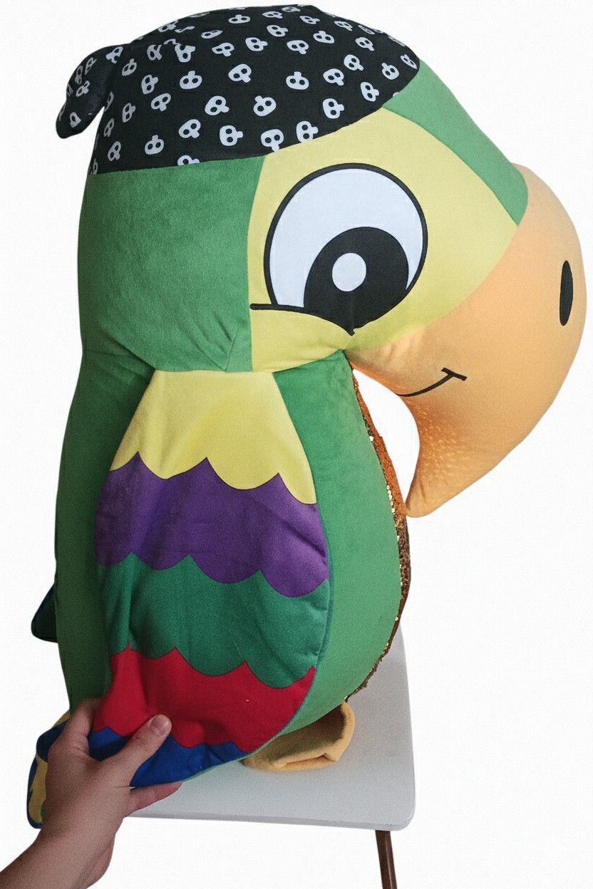 🦜 LARGE Nanco Pirate Parrot Plush – Size 30L X 18W