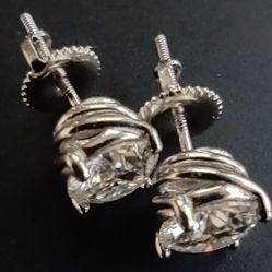 1ct Lab Diamond Earrings vvs