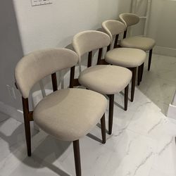4 Mid century modern dining chairs