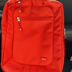 Rare Nabi Red Backpack Tablet Notebook Padded Lined Great Condition