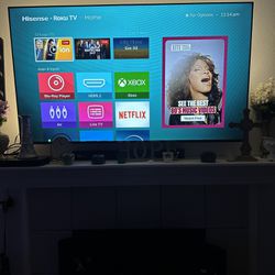 Hisense 65” TV, Roku, Smart TV, 4K, UHD