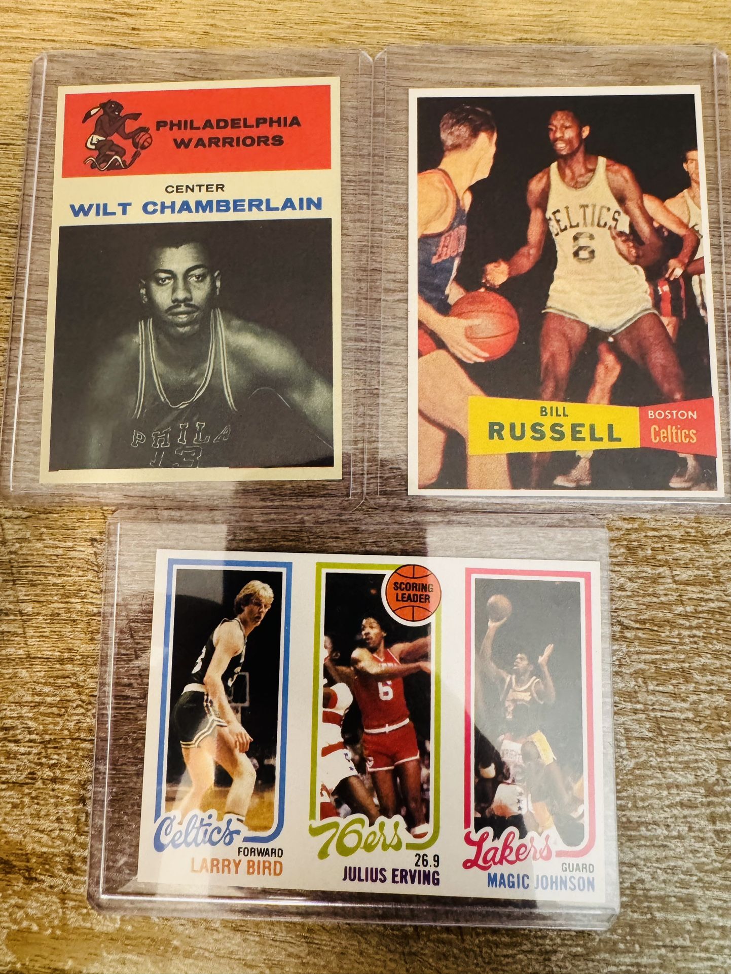 3 Retro Basketball Trading Cards *Reprints*