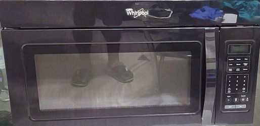 Black Whirlpool 1.7 cu. ft. Microwave Hood Combination with Electronic Touch Controls