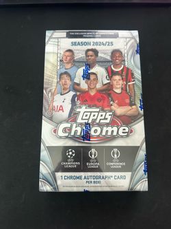 2024-25 Topps Chrome UEFA Club Competitions Soccer Sealed Hobby Box