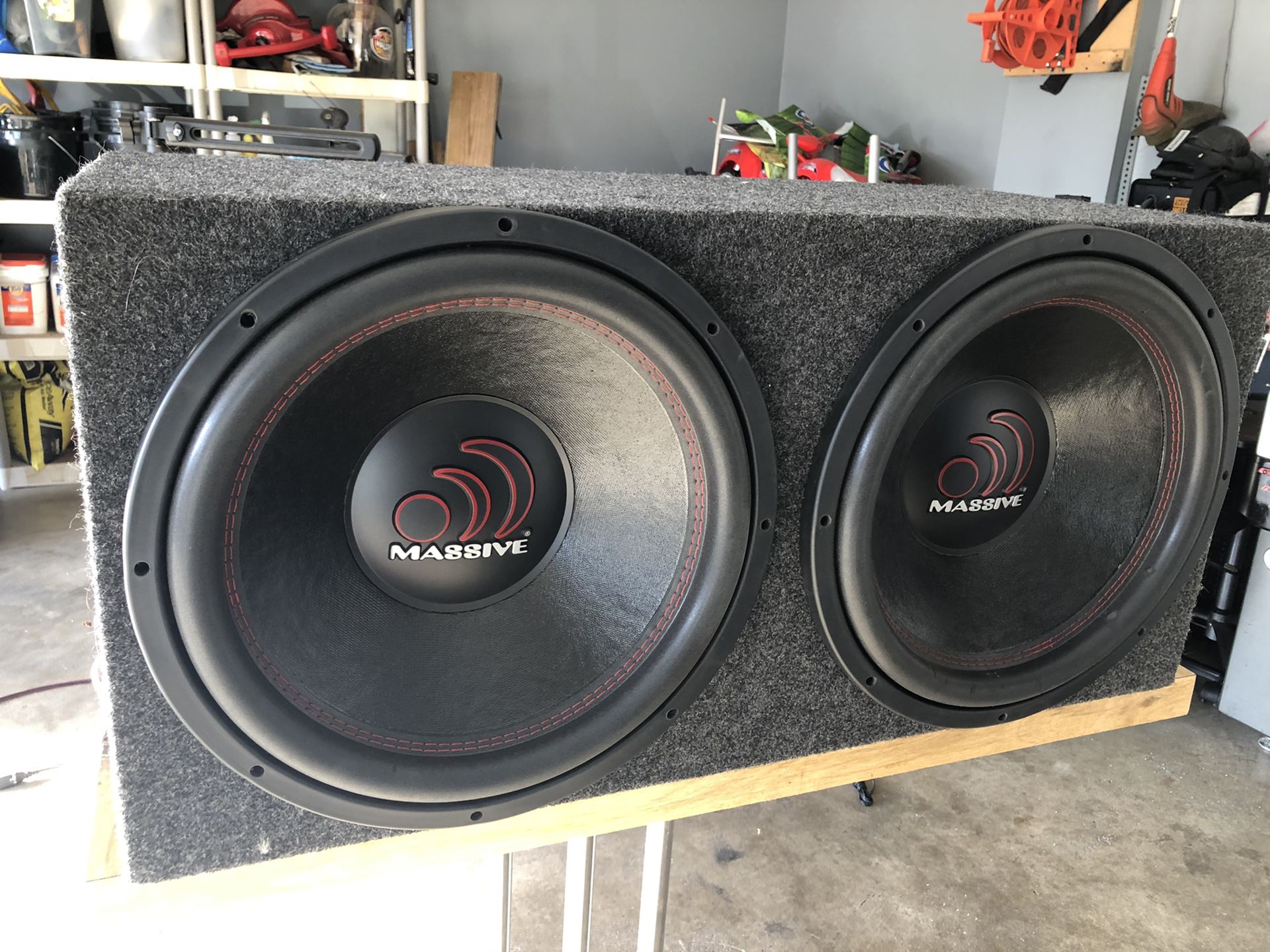 15 inch massive subwoofers and amp..........