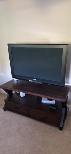50 in Panasonic tv and entertainment center