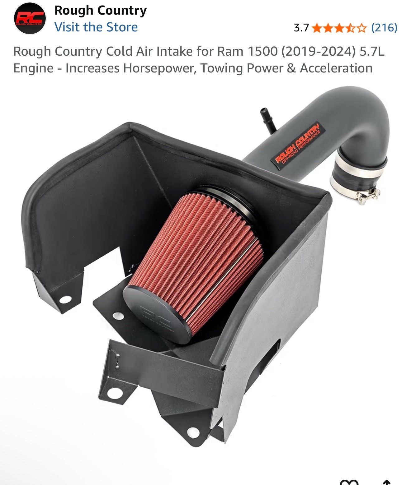 Rough country air intake