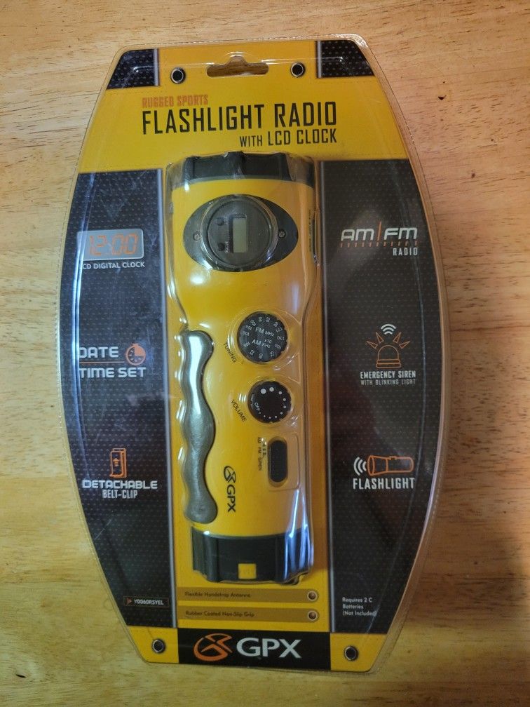 Flashlite Radio With LCD Clock