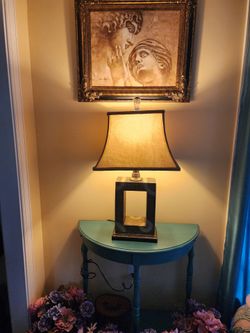 Unique Table Lamp with Rectangular Stand