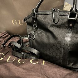 GUCCI TWO WAY TOTE CANVASS