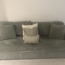 Sofa bed in mint green