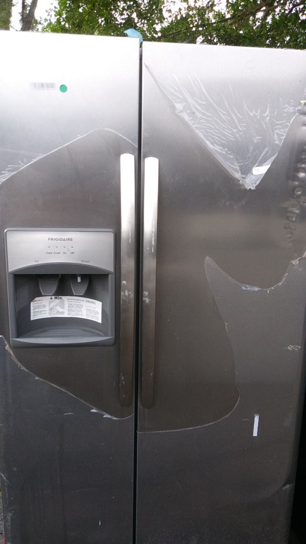 New scratch n dent refrigerator. Brand new. Dent on door. Great for