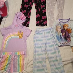 Girls 6/7 Lot of Pajamas - All But One Pair Impossible To Find Now