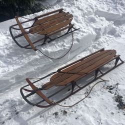 Pair of 1940’s Sleds 