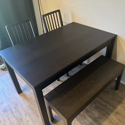 Kitchen Table With Bench + 2 Chairs In Great Condition