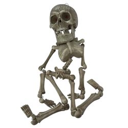 Gemmy SKELETON Motion ACTIVATED Sounds Light Up VINTAGE HALLOWEEN 27"