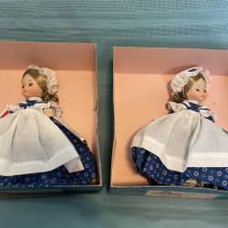 Set of 2 Madame Alexander Dolls 1977- Betsy Ross #431 in Original Boxes