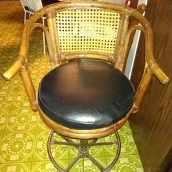 Wicker Backed Bar Stools