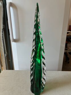 Solid Glass Hand Sculpted Tree