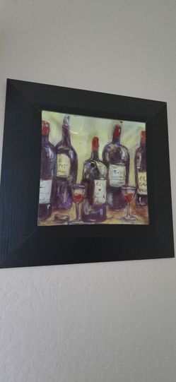 Framed Wine Bottles Wall Art Print