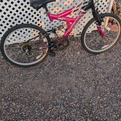 Bicycle full suspension 24-in tires, one speed only