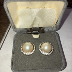 Pearl Diamond earrings 