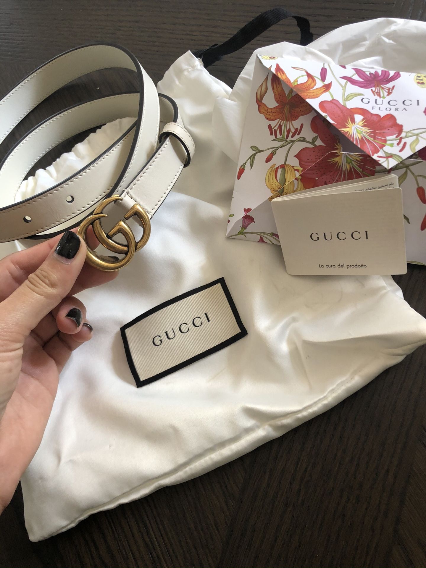 Authentic small G Gucci belt 38’