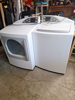 GE profile washer and electric dryer  set